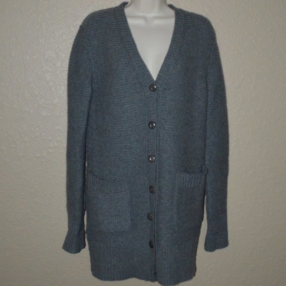 Sz S Calvin Rucker Gray Wool/Angora Soft Cardigan - Picture 1 of 6